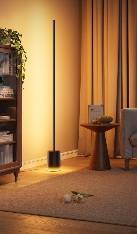 Торшер розумний Govee H607C Govee Floor Lamp 2, 1725Lm, RGBICWW, WI-FI/Bluetooth, чорний
