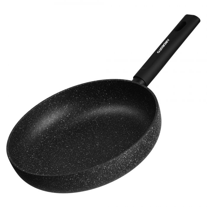 Сковорода глибока з кришкою Ardesto Black Mars Alcor, 28см, алюміній, чорний