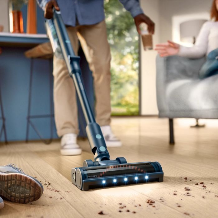 Пилосос Philips безпровідний Flex Series 5000, вологе прибирання, конт пил -0.27л, автон. робота до 60хв, PowerCyclone 10, сіро-зелений Пилосос Philips безпровідний Flex Series 5000, вологе прибирання, конт пил -0.27л, автон. робота до 60хв, PowerCyclone 10, сіро-зелений