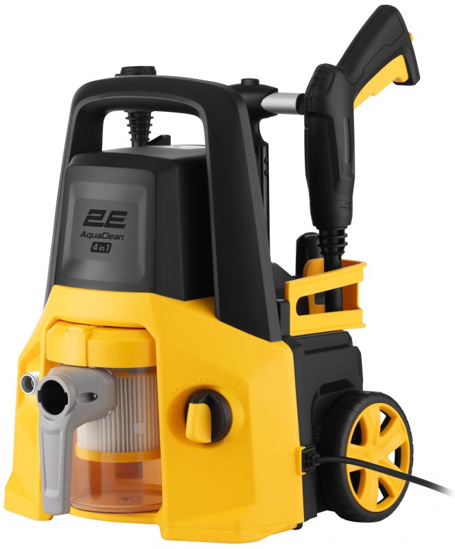 Мінімийка високого тиску 2E AquaClean 4в1 1600Вт 130бар 480л/год шланг 8м 11кг Мінімийка високого тиску 2E AquaClean 4в1 1600Вт 130бар 480л/год шланг 8м 11кг