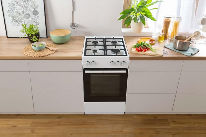 Плита Gorenje газова, 70л, 50x60см, чавун, білий