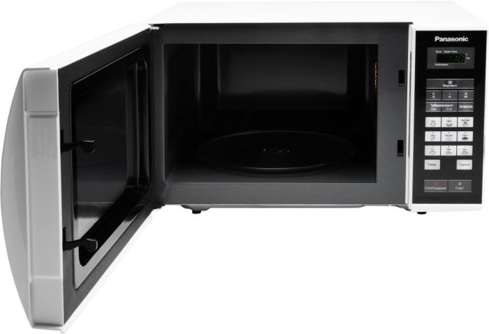 Мікрохвильова піч Panasonic, 25л, 800Вт, дисплей, відкрю ручкою, біло-чорний Мікрохвильова піч Panasonic, 25л, 800Вт, дисплей, відкрю ручкою, біло-чорний