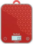 Ваги Tefal кухонні Optiss, 5кг, AAAx2 в комплекті, скло, червоний Ваги Tefal кухонні Optiss, 5кг, AAAx2 в комплекті, скло, червоний
