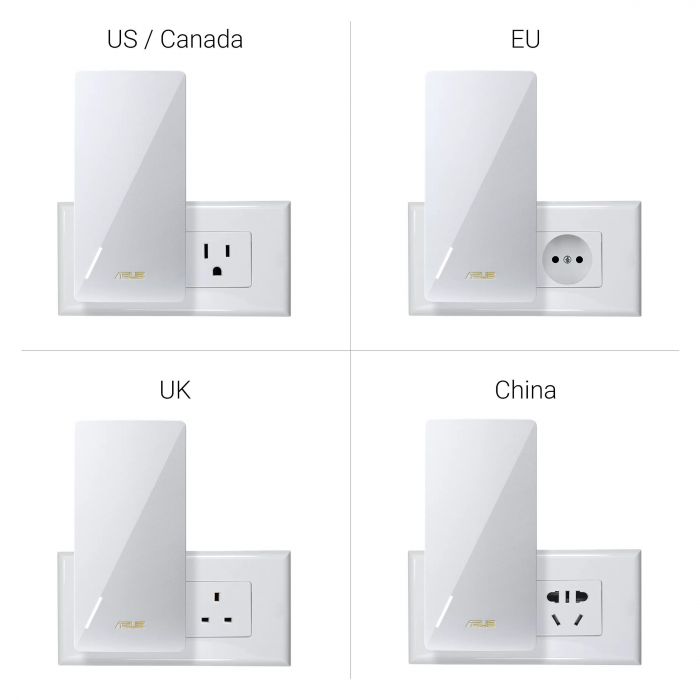 Розширювач покриття WiFi ASUS RP-BE58 AX3000 1xGE LAN, MESH EU-UK