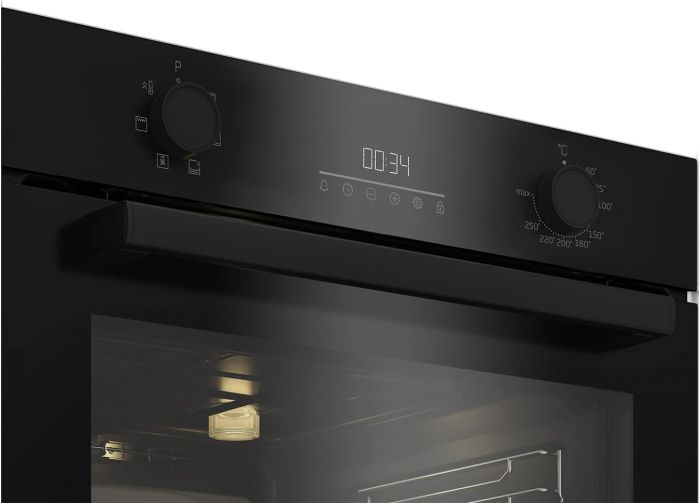Духова шафа Beko електрична, 72л, A, дисплей, конвекція, чорний