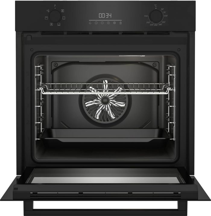 Духова шафа Beko електрична, 72л, A, дисплей, конвекція, чорний