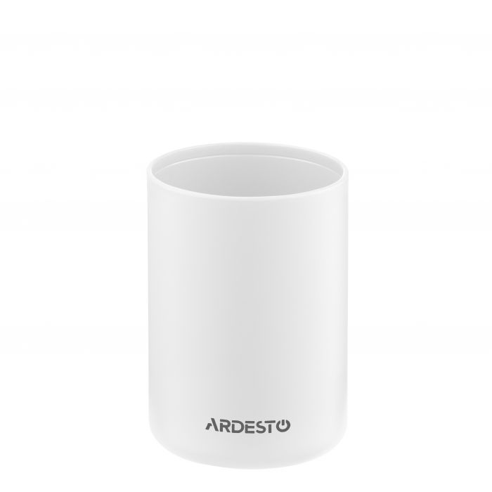Набір для ванної кімнати ARDESTO Minimalism 360мл, 3 предмети, поліпропілен, бамбук, білий