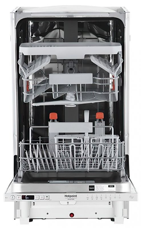 Посудомийна машина Hotpoint вбудована, 10компл., A++, 45см, дисплей, 3й кошик, білий