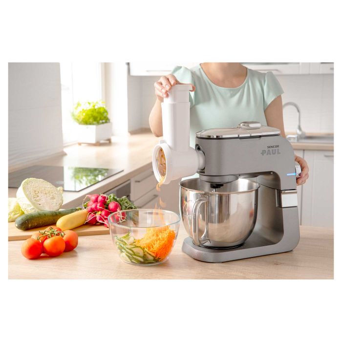 Кухонна машина Sencor Paul 1 1700Вт, чаша-метал, корпус-метал/пластик, насадок-12, метал