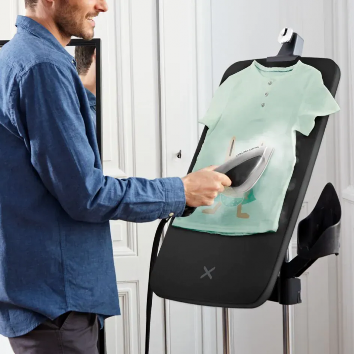 Прасувальна система Tefal IXEO Power, 2170Вт, 1100мл, паровий удар -350гр, постійна пара - 100гр, з дошкою для прасування, нерж. сталь, чорно-сірий