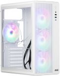 Корпус 2E GAMING Credo Plus V510W без БЖ, 1xUSB3.0, 1х USB 2.0, 1xUSB Type-C, 4x120мм RGB Rainbow, VGA 310мм, TG Side Panel, ATX, білий