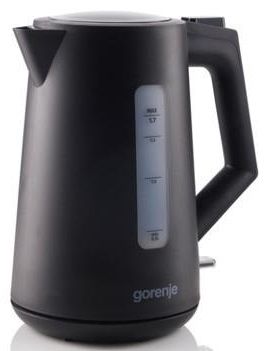 Електрочайник Gorenje 1.7л, Strix контроль, чорний матовий