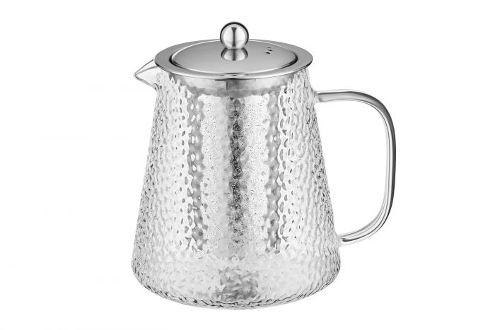 Заварник Ardesto Gemini 950мл, боросилікатне скло, нержавіюча сталь, прозорий