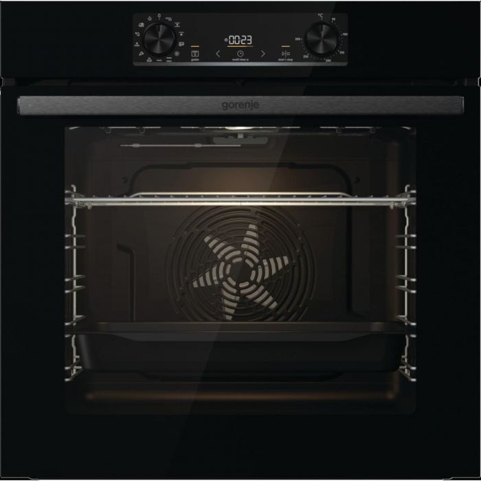 Духова шафа Gorenje електрична, 77л, A+, дисплей, макс.темп.- 300, IconLed, чорний