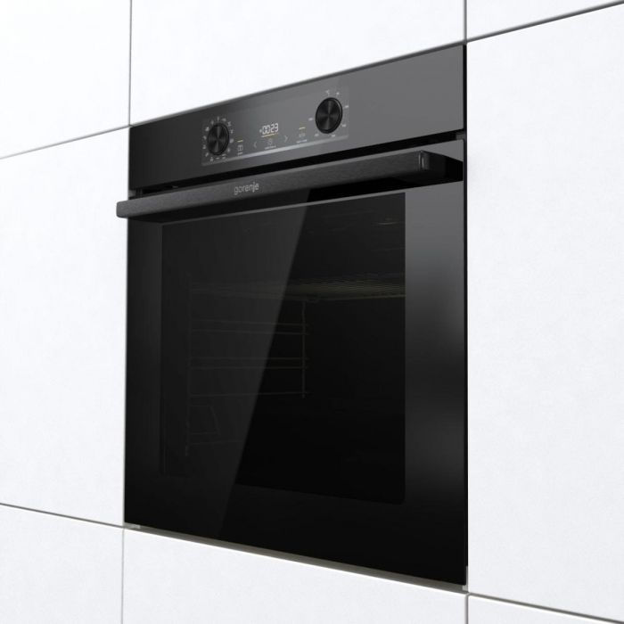Духова шафа Gorenje електрична, 77л, A+, дисплей, макс.темп.- 300, IconLed, чорний