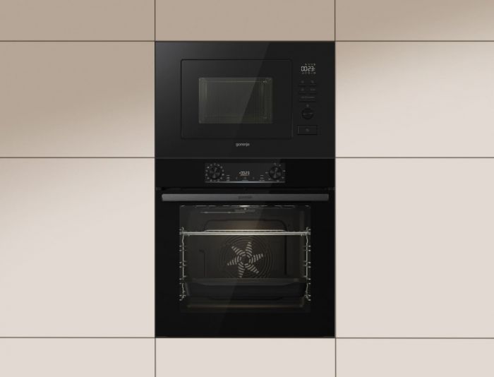 Духова шафа Gorenje електрична, 77л, A+, дисплей, макс.темп.- 300, IconLed, чорний