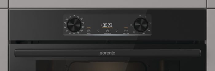 Духова шафа Gorenje електрична, 77л, A+, дисплей, IconLed, піроліз, готув. на різн рівнях, чорний