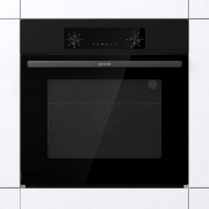 Духова шафа Gorenje електрична, 61л, A+, дисплей, конвекція, чорний