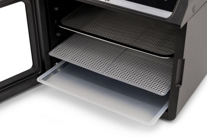 Сушарка для продуктів Gorenje 580Вт, піддонів - 6x1.5см, діаметр - 25см, макс - 75°С, дисплей, пластик+метал, чорний