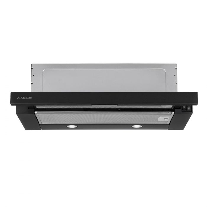 Витяжка ARDESTO телескопічна, 60см, 450м3ч, метал, 2х1Вт LED, кнопкове, чорний