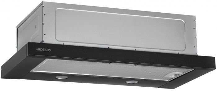 Витяжка ARDESTO телескопічна, 60см, 450м3ч, метал, 2х1Вт LED, кнопкове, чорний