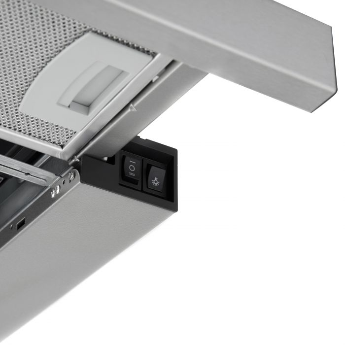 Витяжка ARDESTO телескопічна, 60см, 450м3ч, метал, 2х1Вт LED, кнопкове, нерж