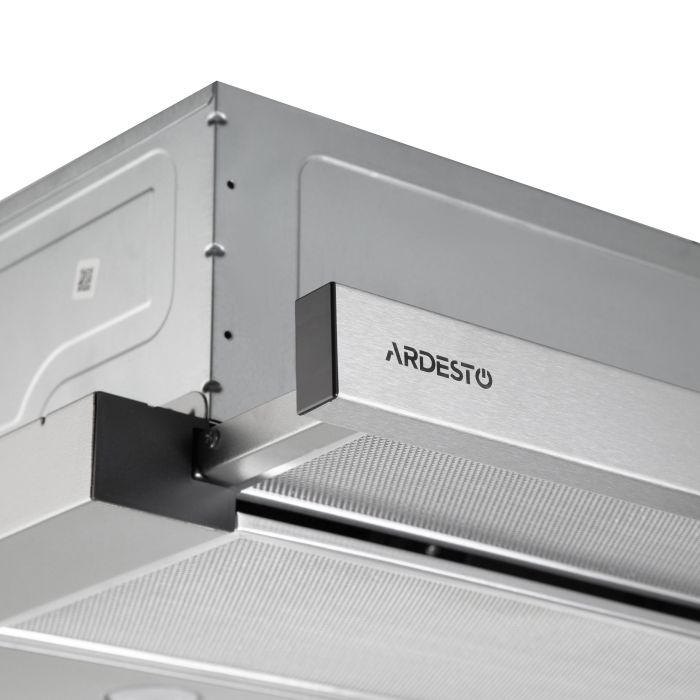 Витяжка ARDESTO телескопічна, 60см, 450м3ч, метал, 2х1Вт LED, кнопкове, нерж