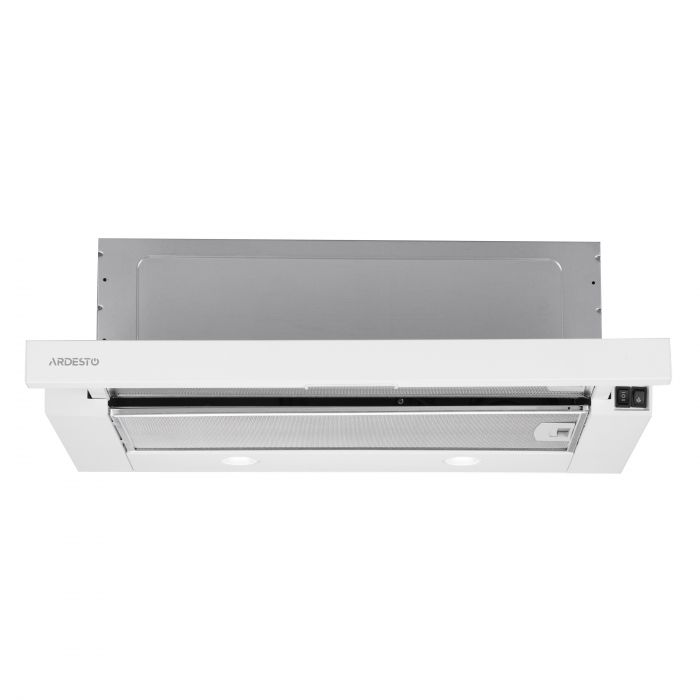 Витяжка ARDESTO телескопічна, метал, 60см, 450м3ч, метал, 2х1Вт LED, кнопкове, білий