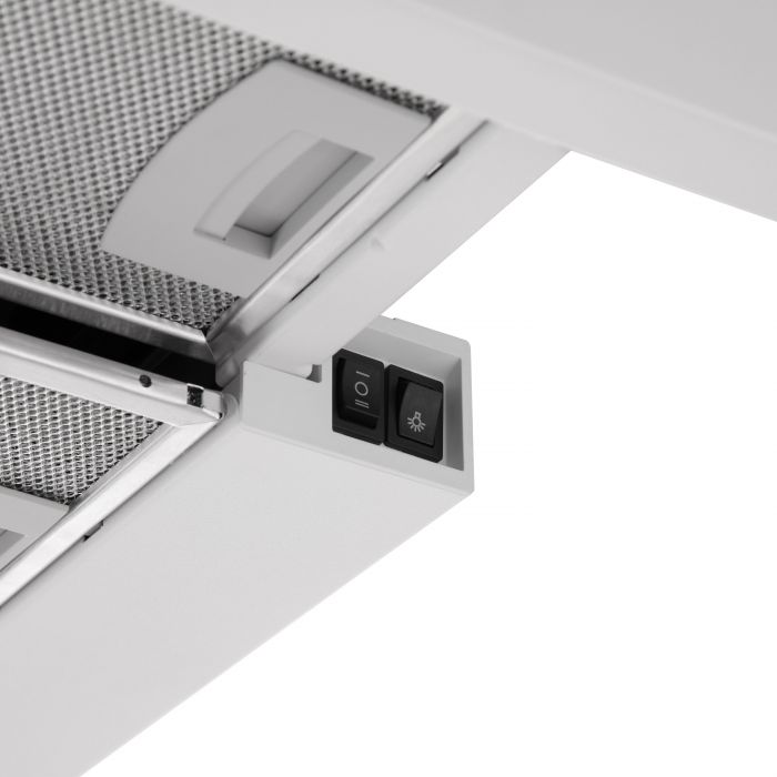 Витяжка ARDESTO телескопічна, метал, 60см, 450м3ч, метал, 2х1Вт LED, кнопкове, білий