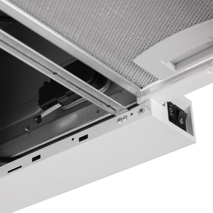 Витяжка ARDESTO телескопічна, метал, 60см, 450м3ч, метал, 2х1Вт LED, кнопкове, білий