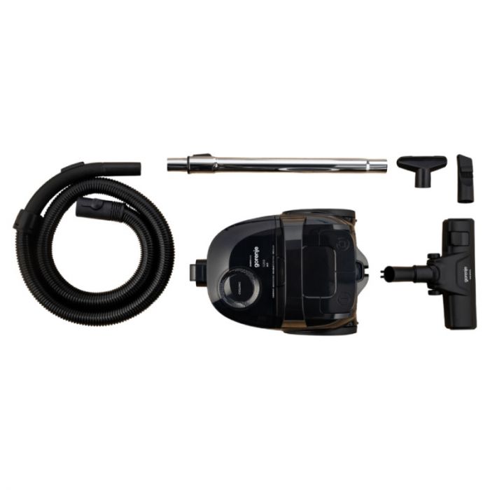 Пилосос Gorenje контейнерний, 800Вт, конт пил -2.2л, HEPA, телескоп трубка, чорний