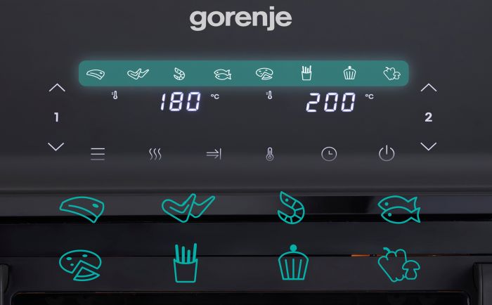 Мультипіч Gorenje 2700Вт, чаша-9л, сенсорне керування, 8 авто. програм, пластик, чорний