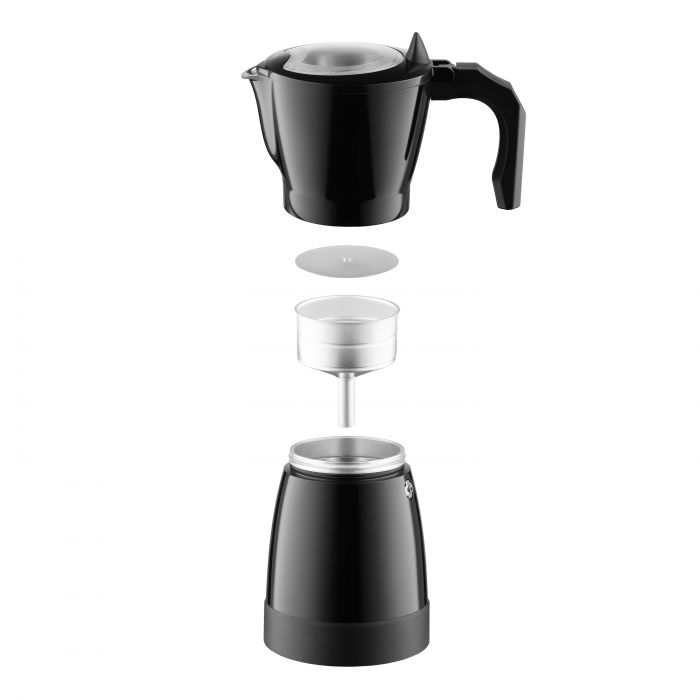 Кавоварка Ardesto електрична гейзерна 0.3л, мелена, чорний