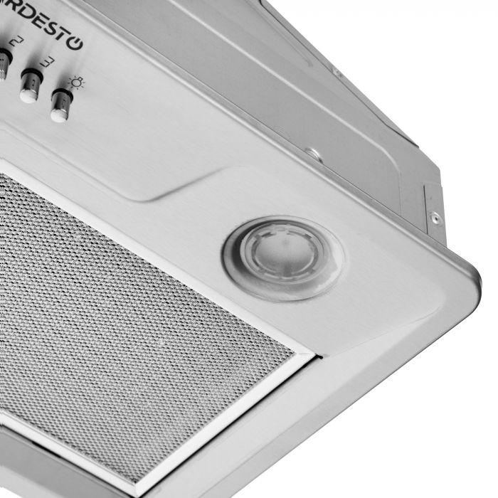 Витяжка ARDESTO вбудована, 52см, 450м3ч, метал, 2х1Вт LED, кнопкове, нерж