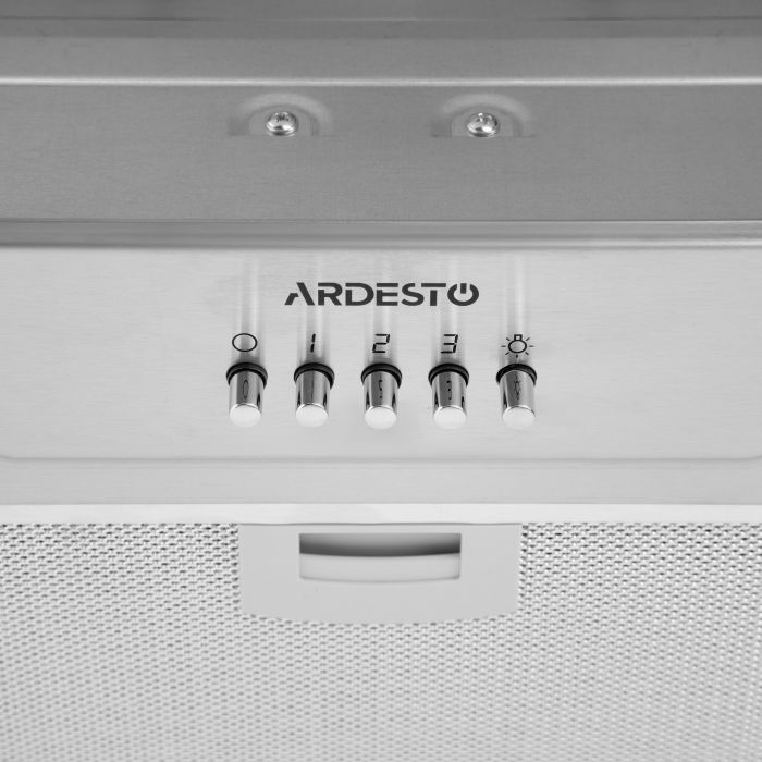 Витяжка ARDESTO вбудована, 52см, 450м3ч, метал, 2х1Вт LED, кнопкове, нерж