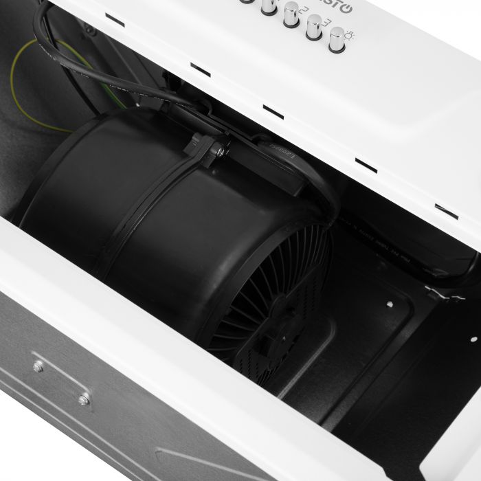 Витяжка ARDESTO вбудована, 52см, 450м3ч, метал, 2х1Вт LED, кнопкове, білий