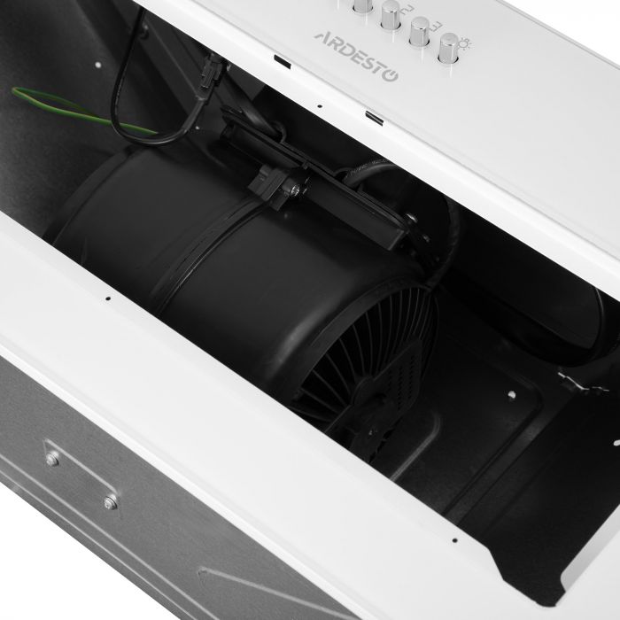 Витяжка ARDESTO вбудована, 52см, 700м3ч, скло, 2х1Вт LED, кнопкове, білий