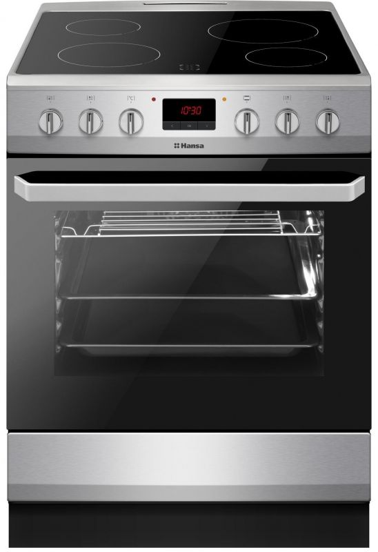 Плита Hansa електрична склокерамічна, 62л, 60x60см, дисплей, конвекція, нерж