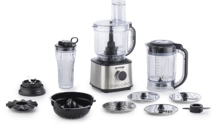 Кухонна машина Gorenje 1500Вт, чаша-пластик, корпус-метал/пластик, чорний