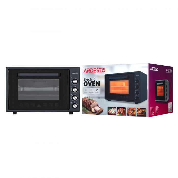 Піч електрична ARDESTO, 70л, 2000Вт, механіч., конвекція, подвійне скло, антрацит