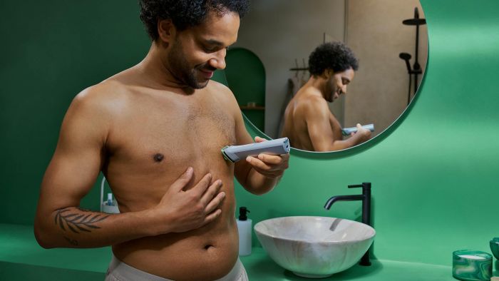 Тример Philips Series 5000, для обличчя, голови, тіла, акум., насадок-9, сталь, сірий