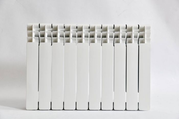 Радіатор біметалевий AAA 500/96 10 секцій 563х80х96мм бокове підкл. 2550 Вт білий