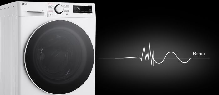 Пральна машина LG фронтальна, 10кг, 1400, A, 57см, дисплей, пара, інвертор, білий