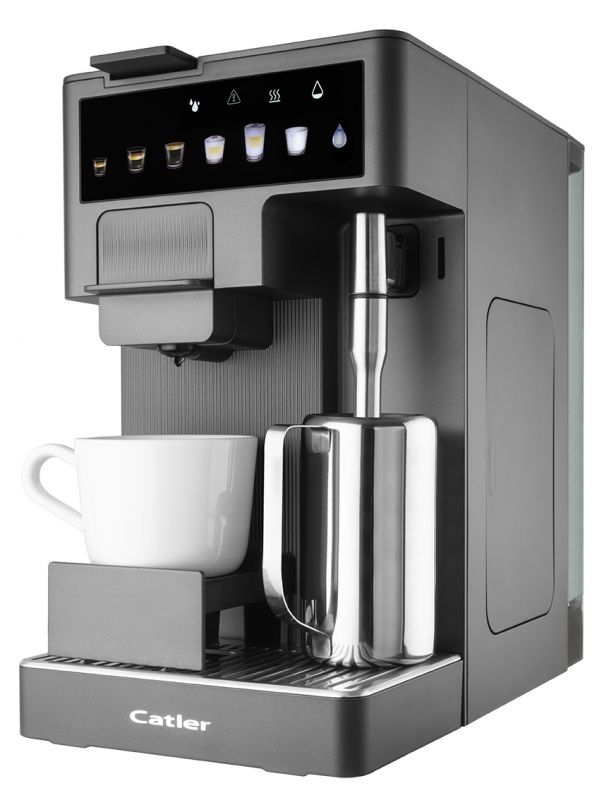 Кавоварка Catler капсульна Renzo 1.6л, капсули, мелена кава, сенсорне керування, автоматичний капучинатор, сірий