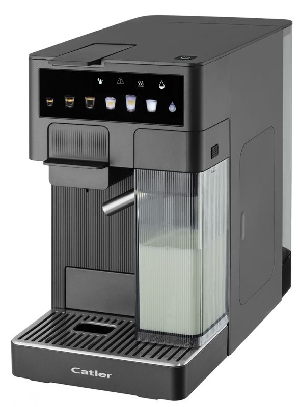 Кавоварка Catler капсульна Renzo 1.6л, капсули, мелена кава, сенсорне керування, автоматичний капучинатор, сірий