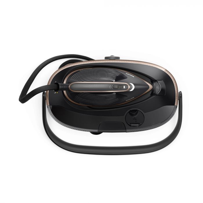 Парогенератор Philips PerfectCare 8000, 3120Вт, 1400мл, паровий удар -800гр, верт. відпарювання, нерж. сталь, чорний