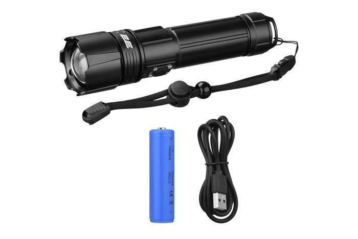 Ліхтар ручний акумуляторний 2E FLBL1822P70 USB-C 2200мА·год 1200лм 20Вт 5 режимів освітлення функція Power Bank IP44 0.26кг