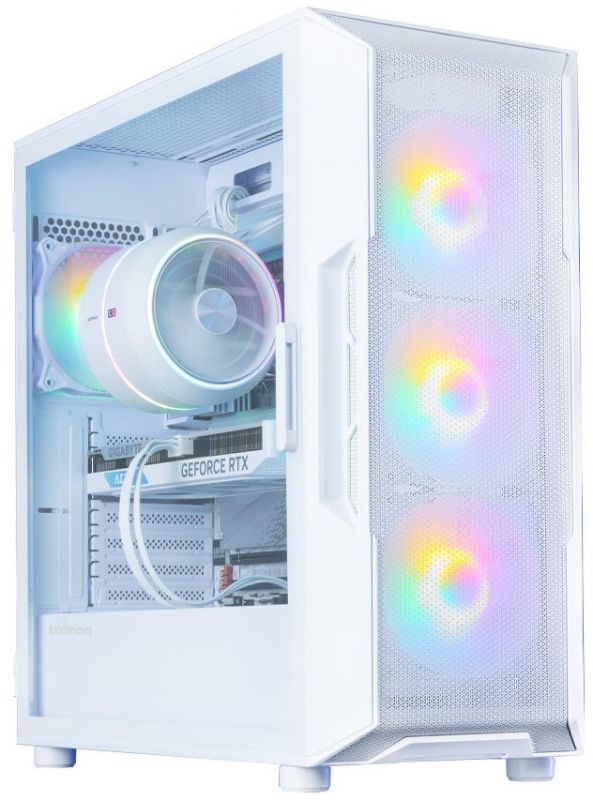 Корпус Zalman I3 Neo V2 без БЖ 2xUSB3.0, 1x Type C, 4x120мм RGB, VGA 400мм, LCS ready, TG Side Panel, ATX, білий