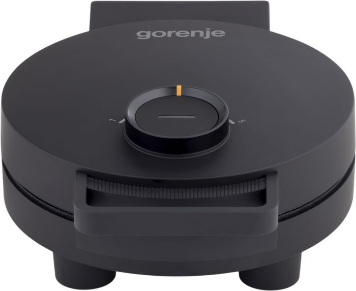 Міні-гриль  Gorenje 1000Вт, алюміній, пластина д/вафель, корпус-метал, чорний