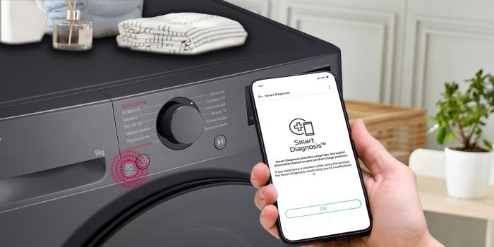 Пральна машина LG фронтальна, 9кг, 1200, A, 48см, дисплей, пара, інвертор, чорний